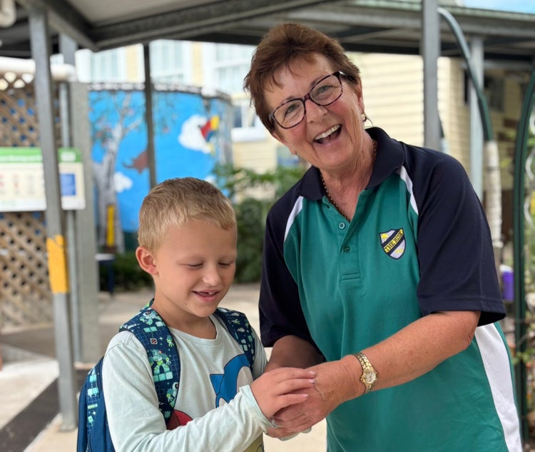 Learning support person with student with special needs