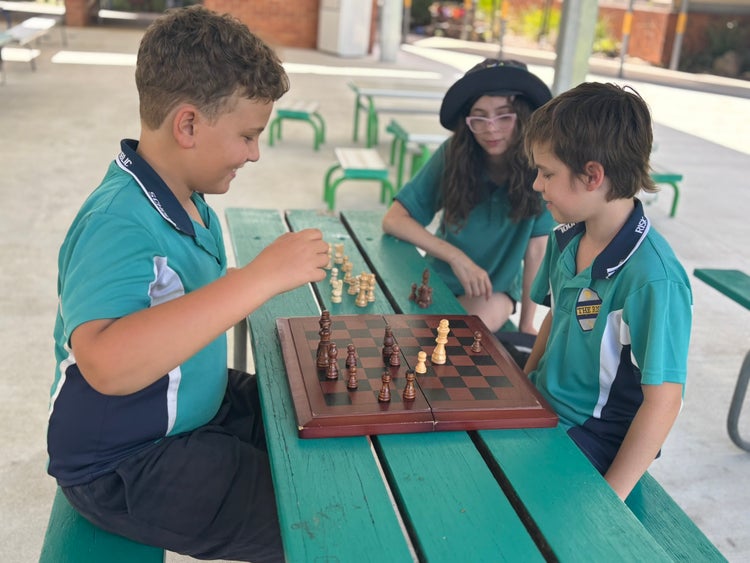 students playing chess